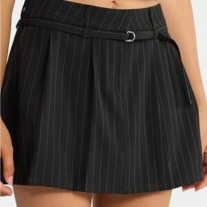 No Boundaries Charcoal Pinstripe Skirt